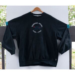 Vintage ProClub Tuskegee Airmen Embroidered Black‎ Sweater Pullover Size 2XL